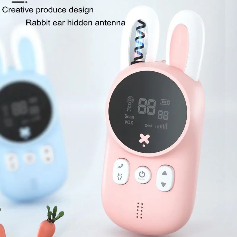 Walkie Talkie de 2 piezas para niños, receptor de Radio, regalo de cumpleaños, juguetes para niños y niñas