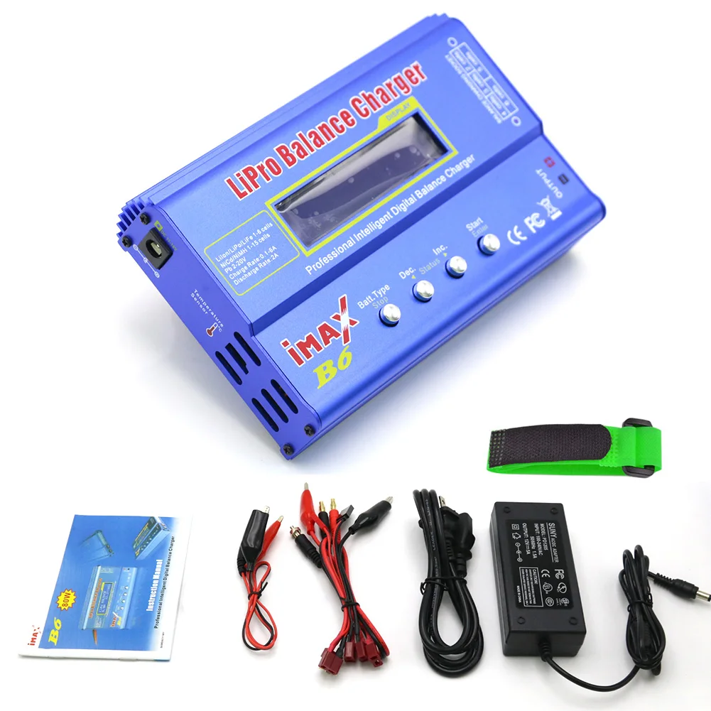 IMAX B6 80W Lipo NiMh Li-Ion Ni-Cd ดิจิตอล Lipro BALANCE Charger Discharger AC 12V 5A อะแดปเตอร์สําหรับ RC รถ