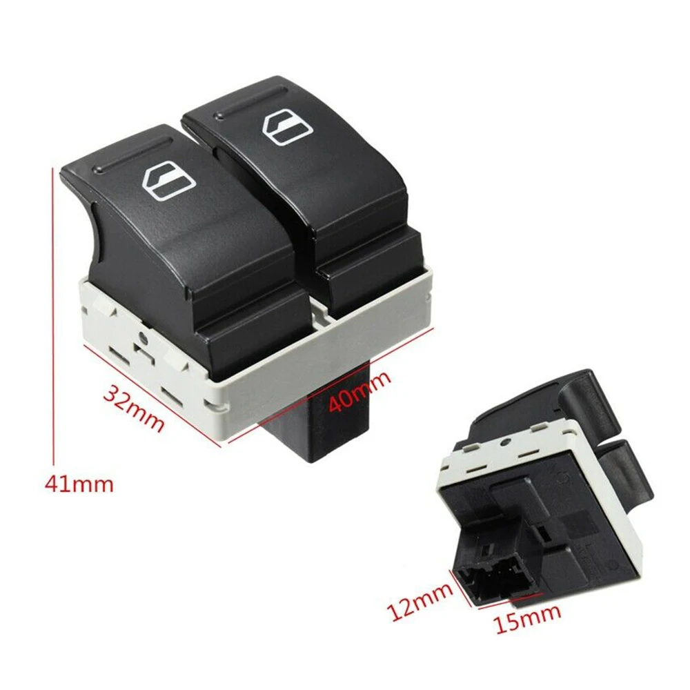 Accesorios de coche eléctricos para puerta y ventana, botón de doble interruptor, Control lateral del conductor para VW Transporter T5 T6 Caravelle 7E0959855A9B9