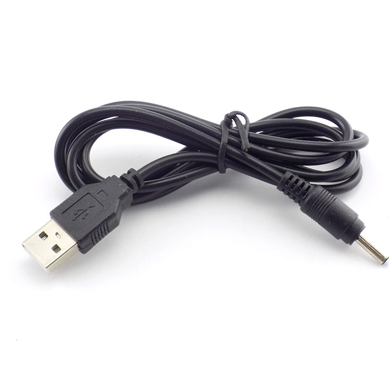 Mirco-Cable de carga USB de 3,5mm, adaptador de fuente de alimentación, cargador de linterna para lámpara de cabeza, luz de antorcha, batería recargable 18650 E14