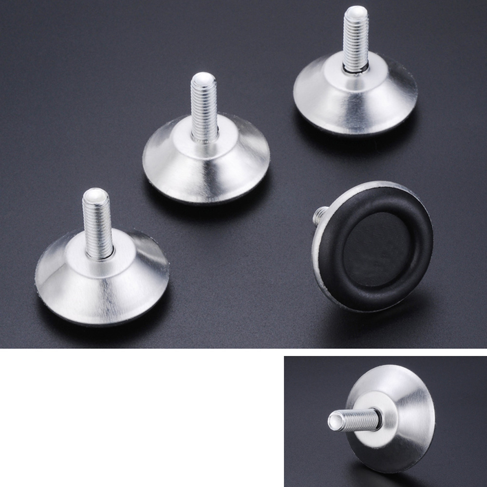 Gambe per mobili in acciaio Base antiscivolo Tavolo Gamba per armadio Piedini di livellamento regolabili Livellatore M8 M10 Vite 15mm-27mm