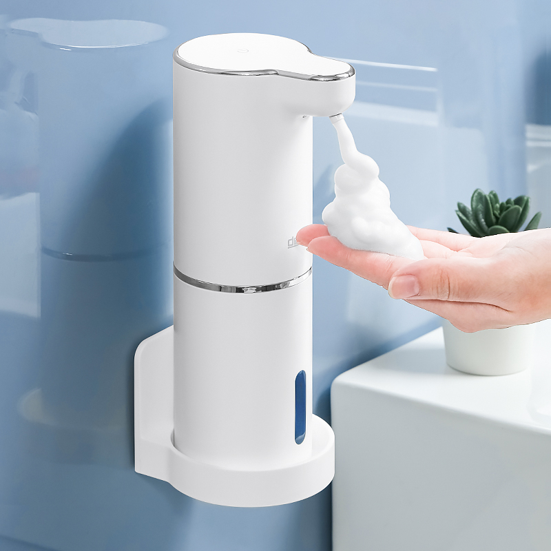 Tự Động Bọt Xà Phòng Vòi Xịt Nhà Tắm Thông Minh Giặt Tay Máy Sạc USB Trắng Chất Lượng Cao Chất Liệu ABS