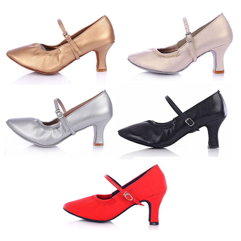 Latin Dance Schuhe Frauen Medium Heels 5 cm/7 cm Moderne Salsa Ballsaal Tanzen Schuhe Weiche Sohle frau Tango Standard Tanz Schuh