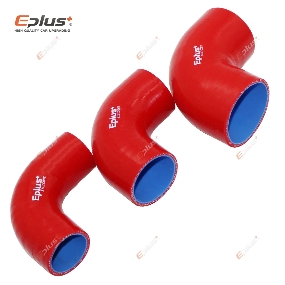EPLUS Đa Năng Silicone Lửng Ống 90 Độ Kết Nối Ô Tô Intercooler Turbo Lượng Ống Nối Đỏ Nhiều Kích Thước