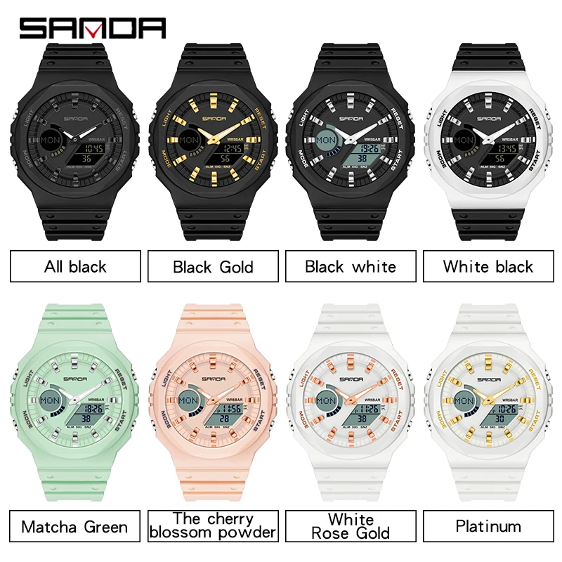 Relojes deportivos al aire libre SANDA, relojes digitales LED para hombre, reloj electrónico militar resistente al agua con fecha, reloj Masculino para niño y niña