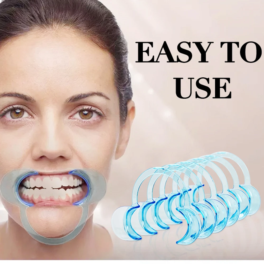 JNSUR 10pcs Dental Mond Opener C Vorm Orthodontische Tandheelkunde Tool Intraorale Zacht Plastic Wang Lip Retractor Mond Expander