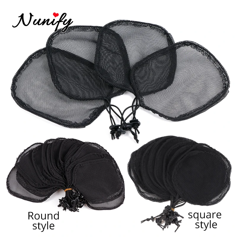 Nunify 1-5 Cái/lốc Tóc Cao Cấp Lưới Làm Tóc Đuôi Ngựa Người Phụ Nữ Xinh Đẹp Tóc Dụng Cụ Đuôi Ngựa Phi Búi Tóc Giả mũ Lưỡi Trai Hairnets