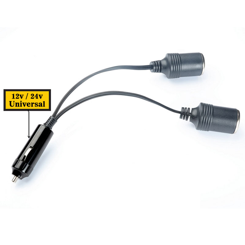 Universal Dual Port Car Cigarette Lighter Splitter Female Socket Plug Power Adapter for Electronics Automobiles Accessories