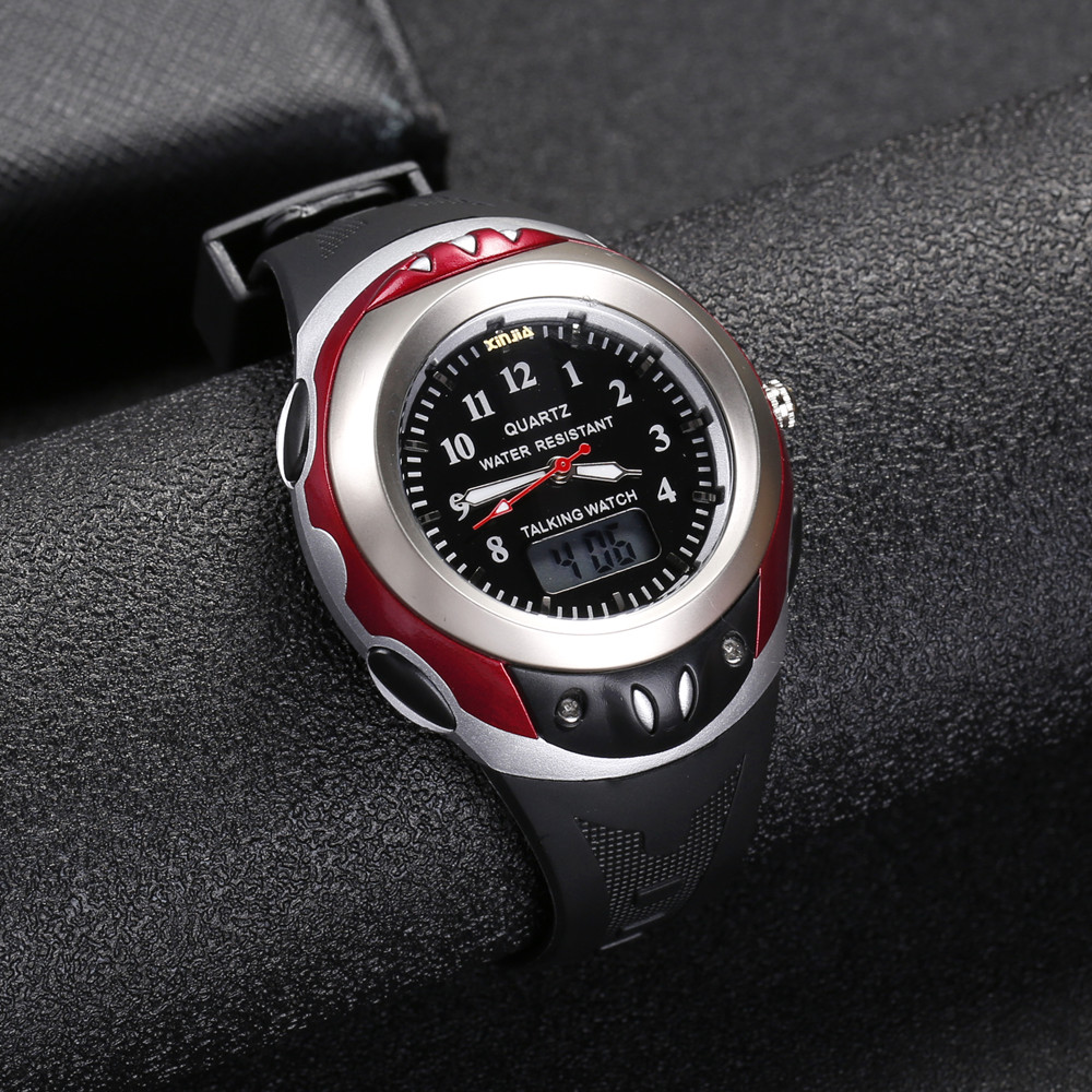 Spanish Analog-Digital Dual Display Talking Wrist Watch w/Alarm for The Blind and Low Vision 787ZTS