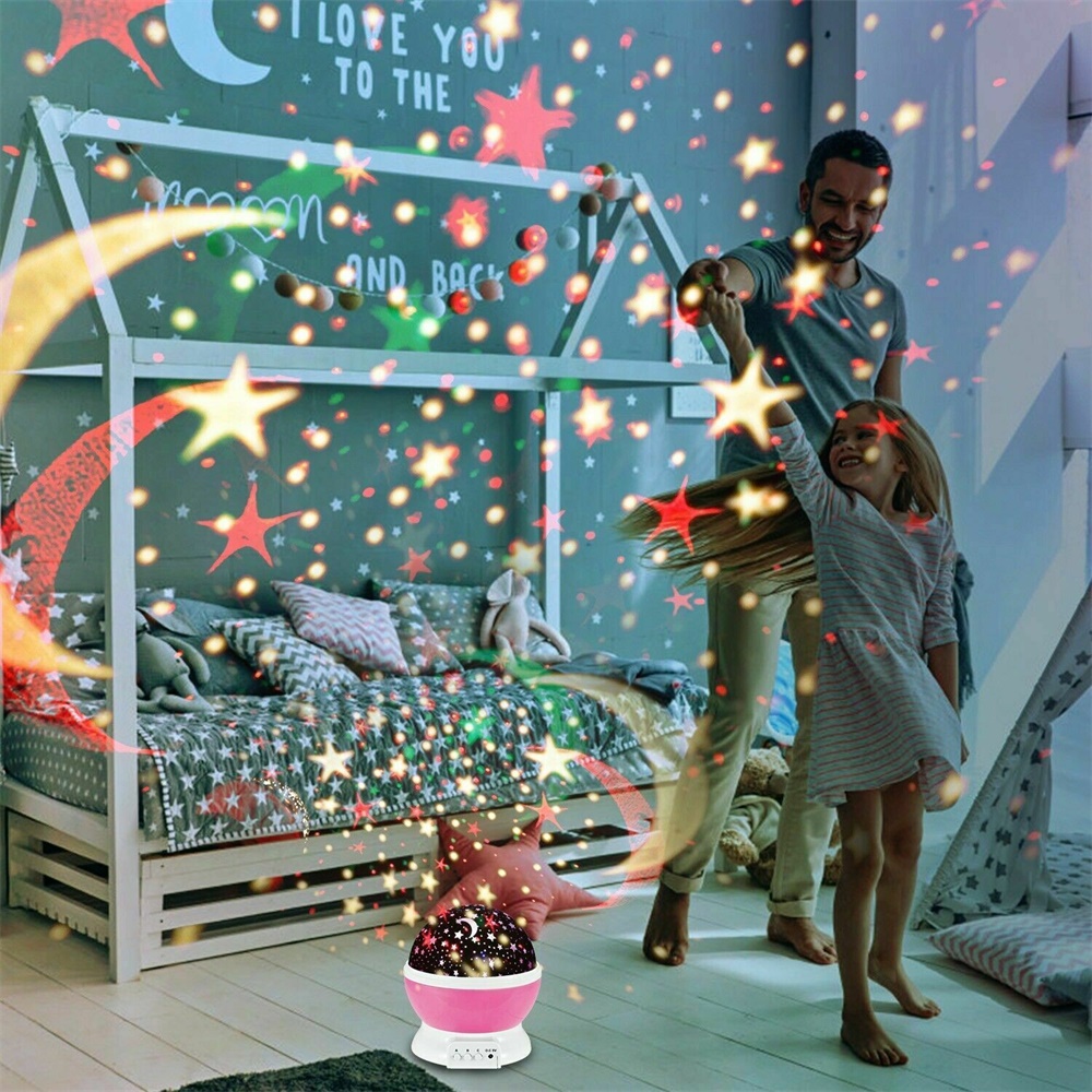 LED Neon Nachtlicht Projektor Stern Himmel rotierende Sternen lampe Baby Zimmer Dekoration Atmosphäre Lampe Kinder Geschenk Disco Ball