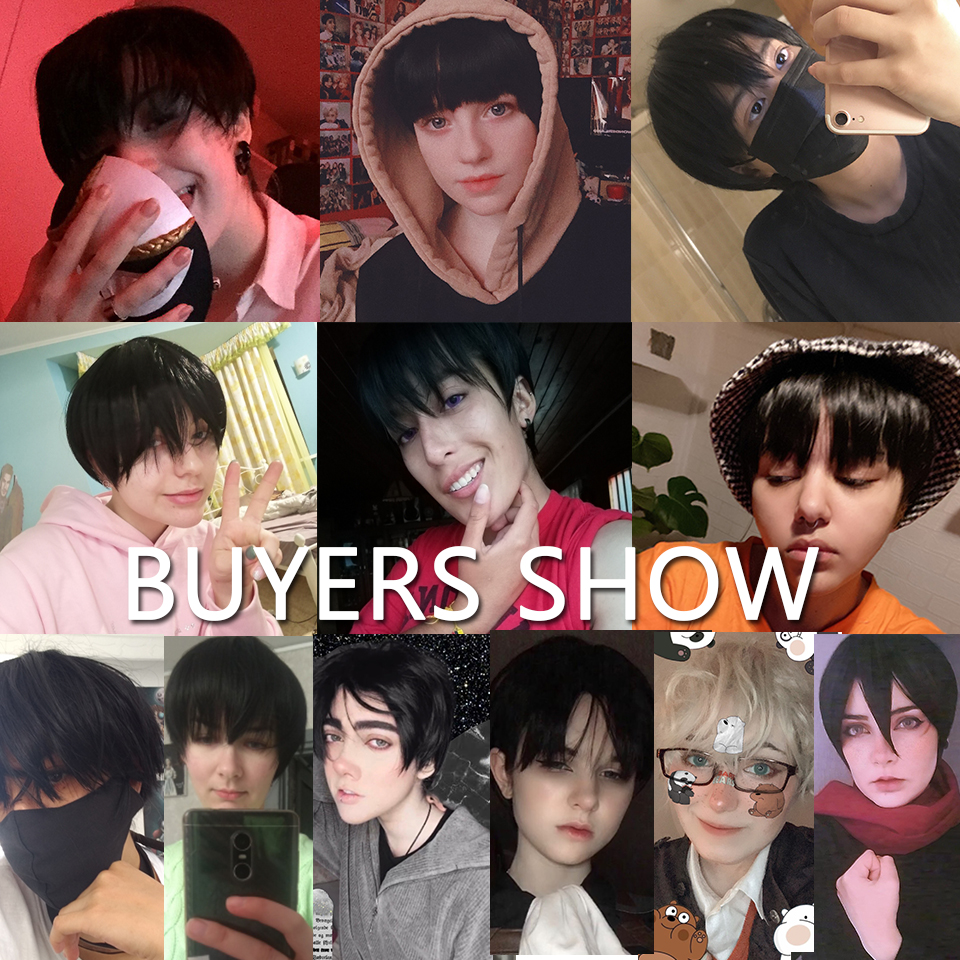 LUPU Kurze Kunsthaar-Perücken, schwarz, blond, hübscher Junge, Cosplay-Perücke, natürliches Kunsthaar, Hochtemperaturfaser