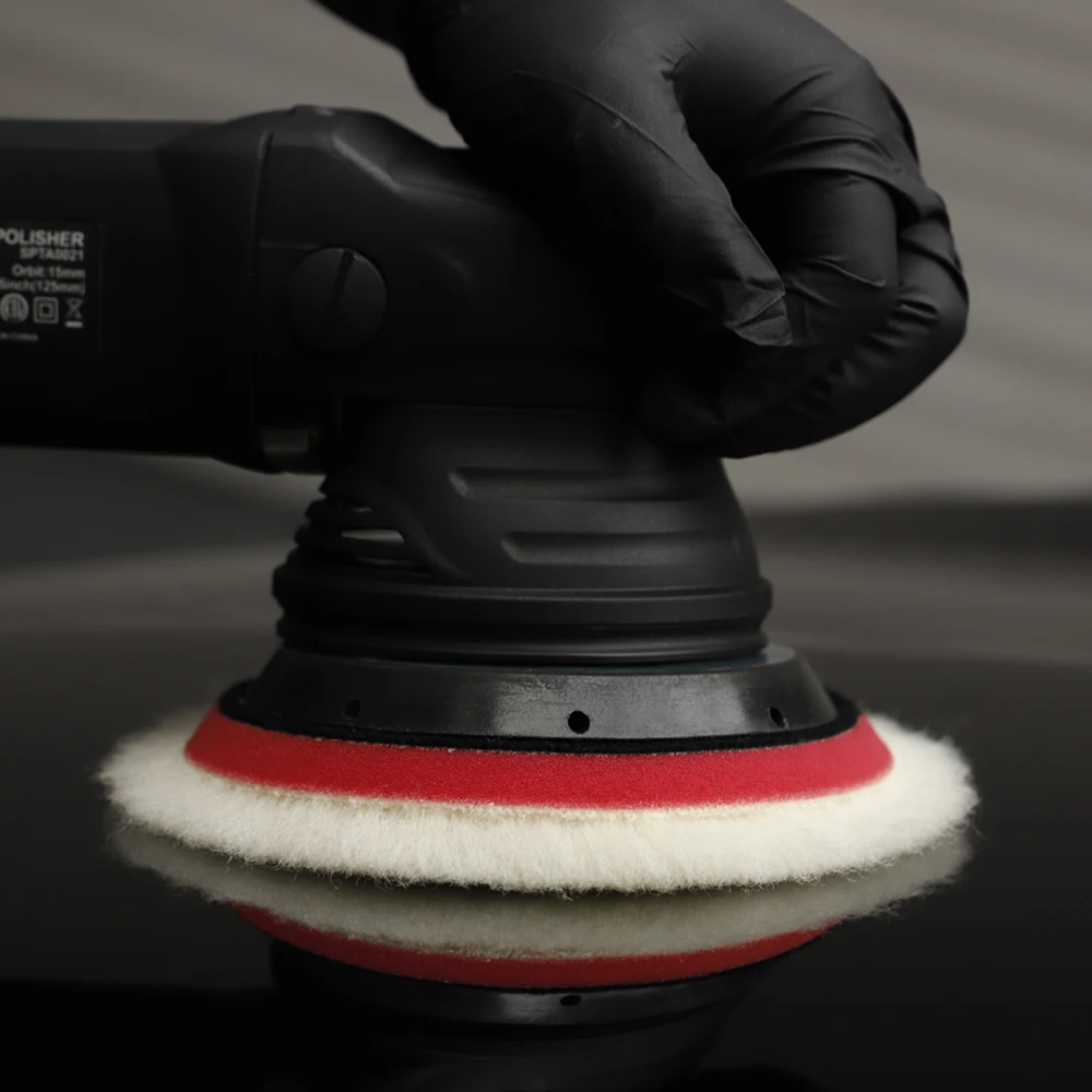 (Đĩa Đơn Bán Hàng) SPTA 3 "/5"/6 "Len Đánh Bóng Mật Độ Cao Cừu Woollen Ba Lan Buffing Pad Cho xe Máy Đánh Bóng