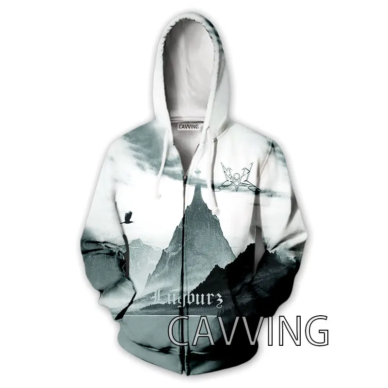 CAVVING Sweter Bertudung Ritsleting Band Panggil Cetak 3D Sweter Bertudung Harajuku Kaus Hip Hop untuk Pria/Wanita