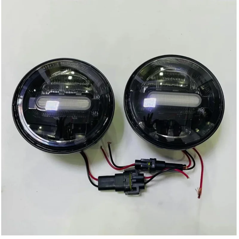 Motor 1/2 Inci 4.5 Inci LED Dibantu Lampu Kabut Lampu untuk Harley Lemak Klasik Peta Skid Road King