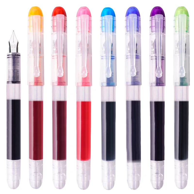0.38/0.5Mm Bút Máy Viết Mực Lớn Officeschool Tiếp Liệu 8 Màu 2022 Đồ Kawaii Tặng Thời Trang EF F Ngòi Bút 03967