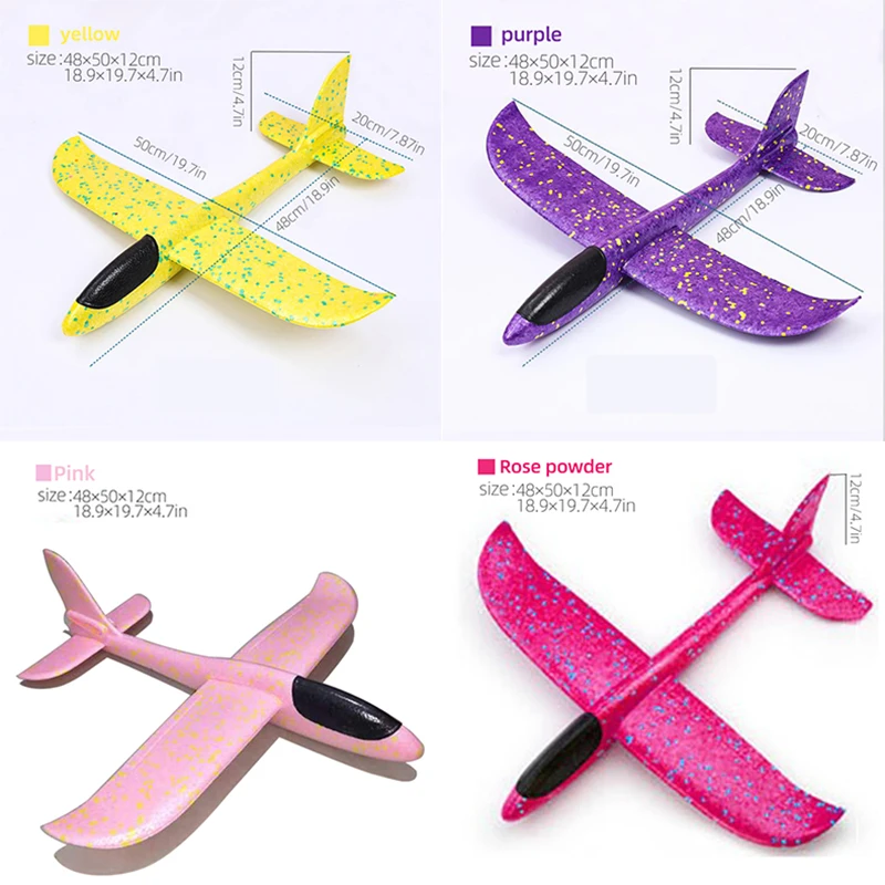 50 ซม.แฟลชเครื่องร่อนโฟมเครื่องบินมือโยน Light Inertial AirPlane EPP กลางแจ้งเปิดตัวสนุกของเล่นเด็กเด็กของขวัญ