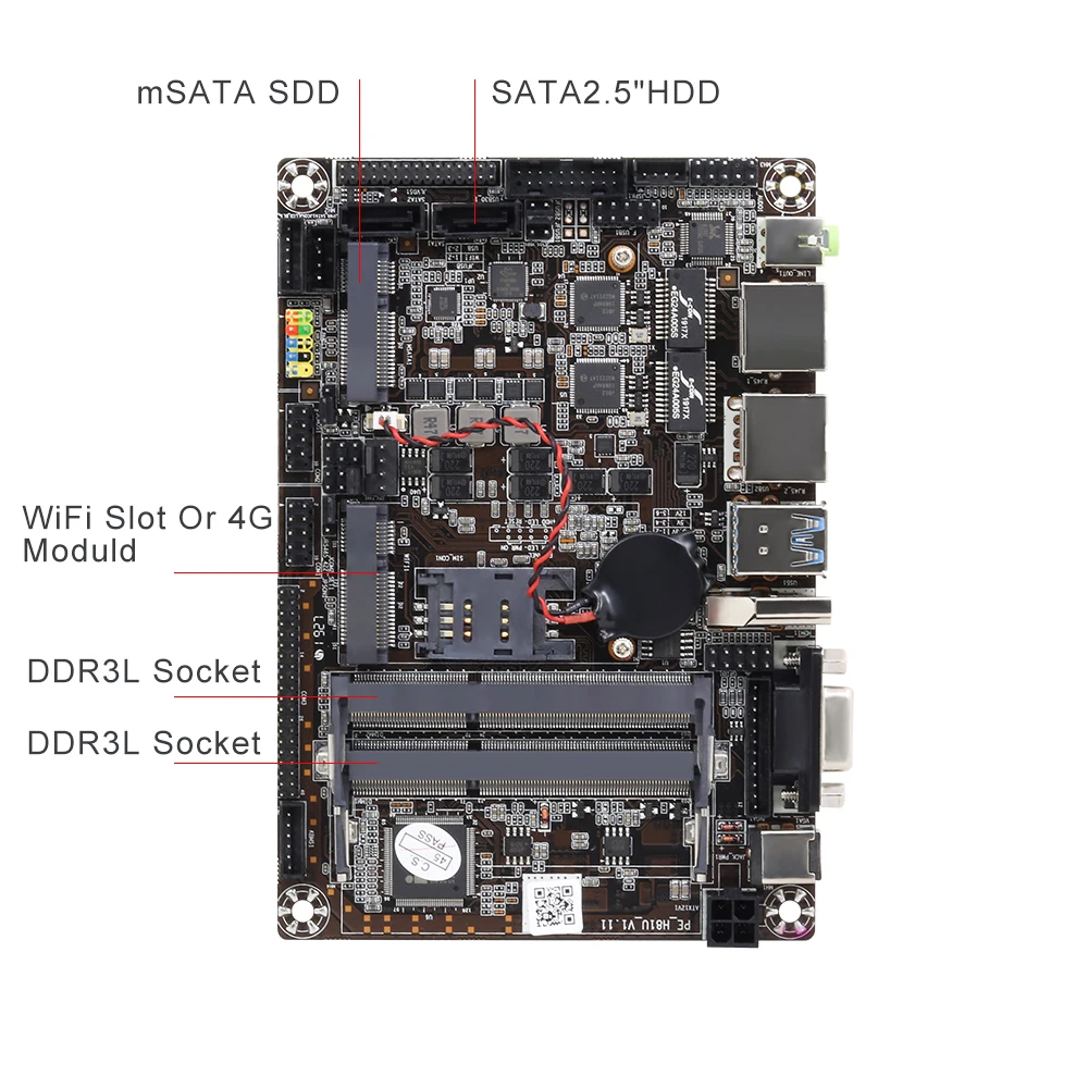 Xcy intel core i7 4500u 5500u mini pc 2 * lan 6 * rs232 4 * usb hdmi vga wifi 3g 4g micro computador industrial embutido windows linux