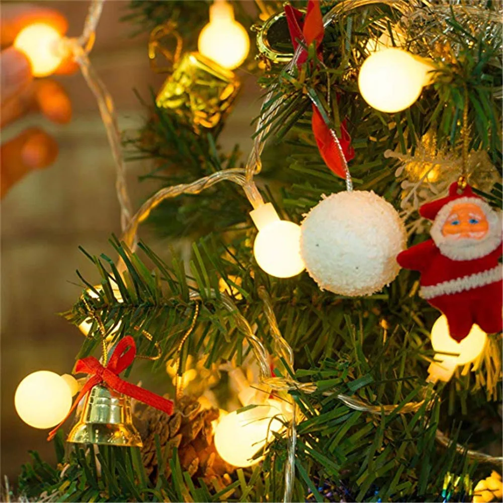 Holiday Light Chain Ball LED String Lighting 3M 5 m10m USB Lamp Bulb Light String impermeabile Outdoor Wedding Christmas Led String