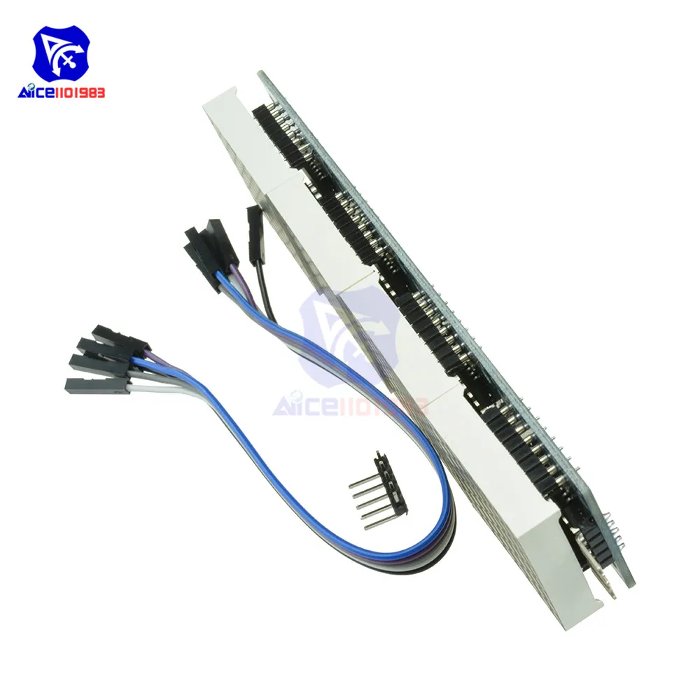 Diymore 4 en 1 MAX7219 RGB Dot LED Matrix ánodo común MCU 8x32 Control módulo de pantalla LED Drive para Arduino Raspberry Pi