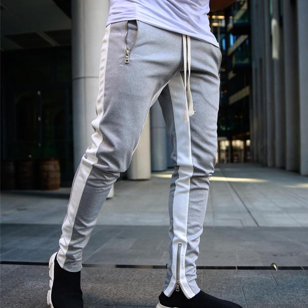 Áo Quần Jogger Thể Dục Thể Hình Tập Gym Dài Dài Thấm Hút Mồ Hôi Cho Màu Sắc Tương Phản Lưng Thun Dây Rút Thoáng Khí Quần Thu