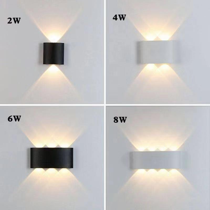 Светодиодный настенный светильник, светодиодный, алюминиевый, для улицы, Ip65, белый, черный, современный, для дома, лестница и спальня, прикроватная лампа для ванной комнаты