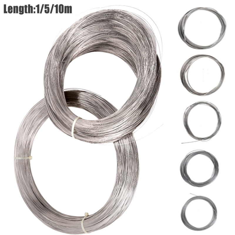 304 Fio de Aço Inoxidável, Aço Macio e Duro, Fio de Ligação Single-Strand, Anti-Ferrugem, Ferro Single-Strand, 100m-1m Comprimento, Diâmetro 0.02mm-3mm