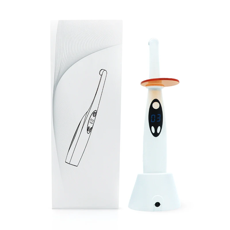 VVDental ไร้สาย LED ทันตกรรม Curing Light ทันตกรรม Polymerize เรซิ่น Cure โคมไฟจัดฟันทันตกรรมอุปกรณ์ 2200 mW/c ㎡   ไฟ LED