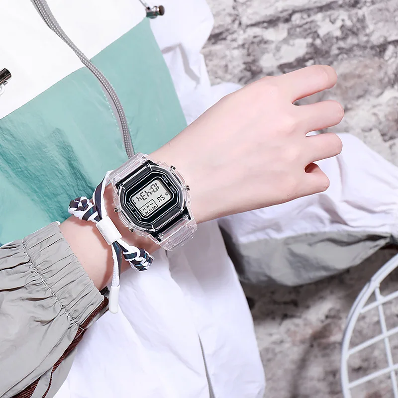 Relojes deportivos creativos para hombre, reloj Digital LED de lujo, de moda, negro, oro rosa, Masculino