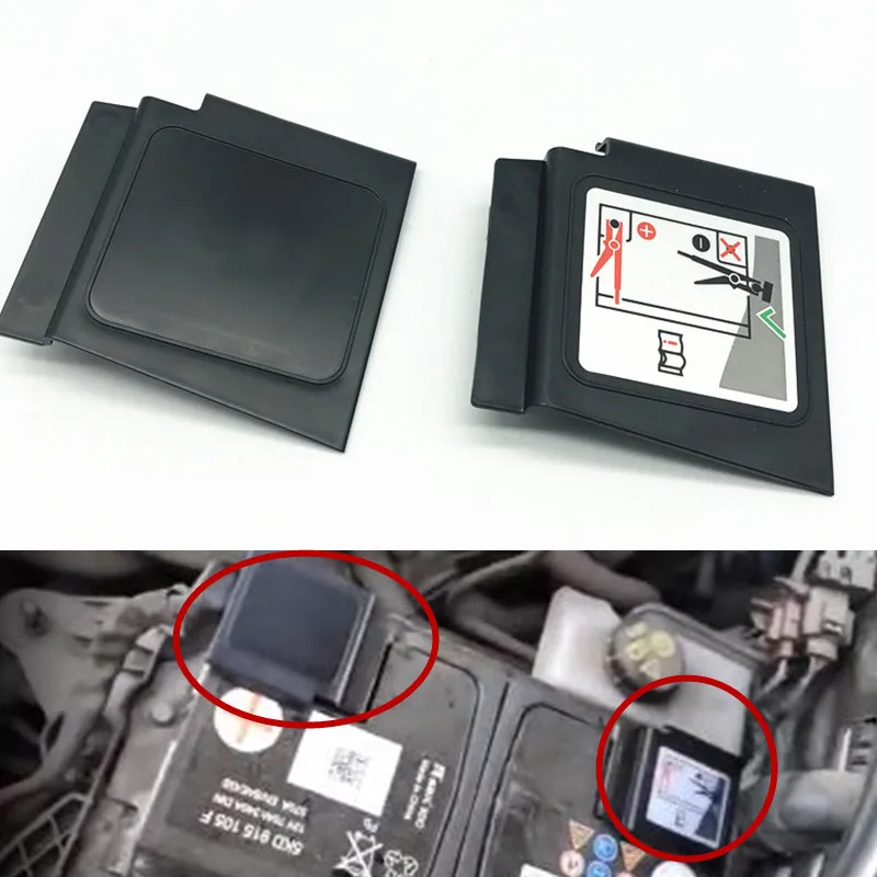 Tapa antipolvo para batería de coche, tapa de protección de poste positivo y negativo para vw Passat B8 CC Golf 7 MK7 Tiguan Scirocco Bora Octavia A3 Q3