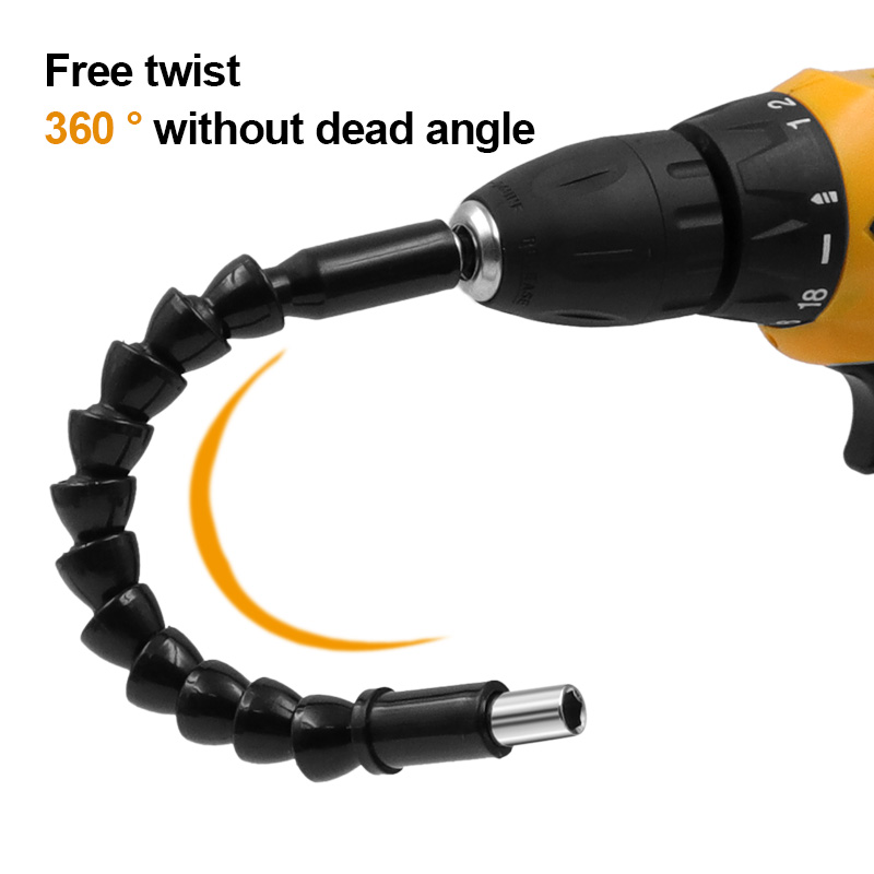 Suporte de broca de chave de fenda de extensão de eixo flexível para broca eletrônica 195mm 250mm 295mm