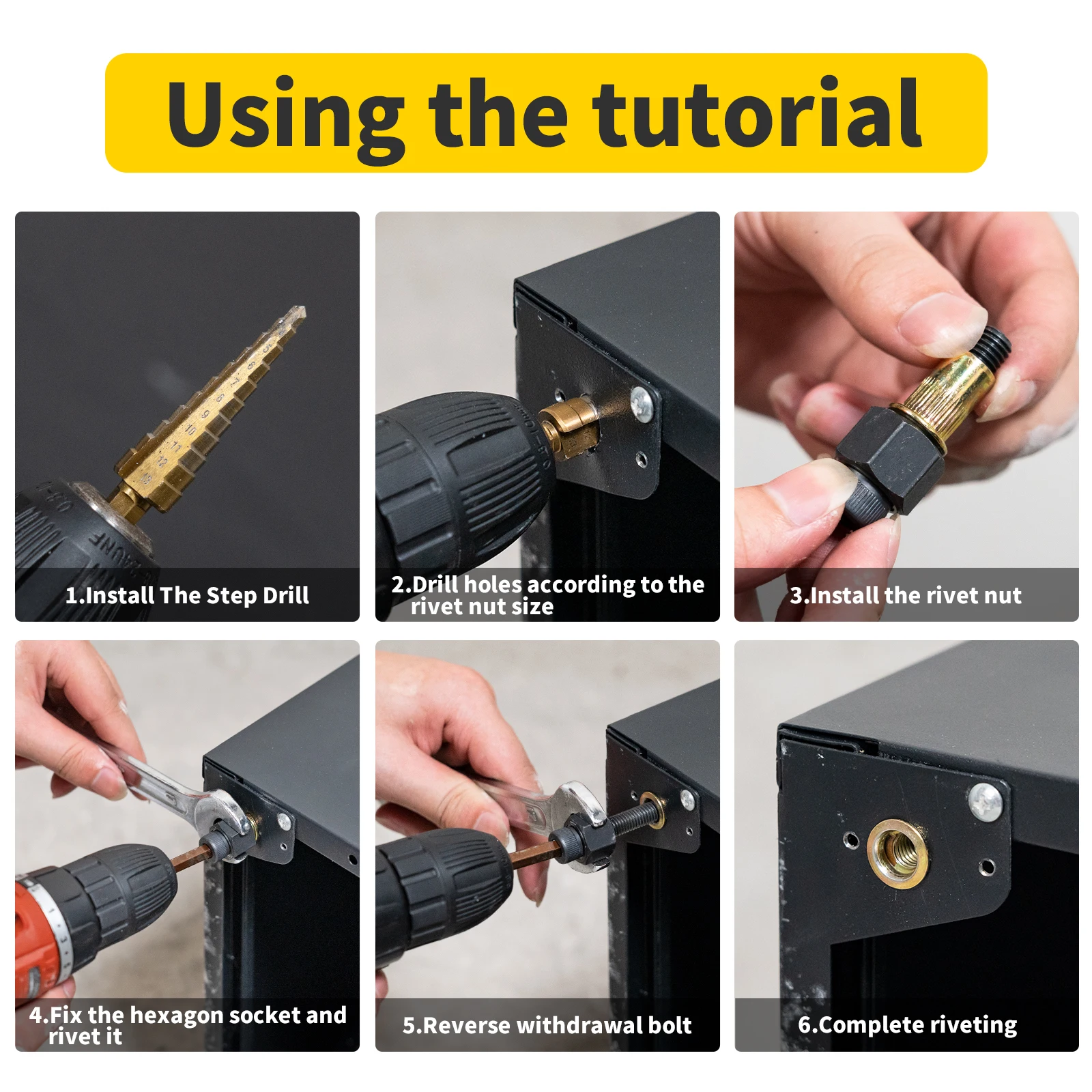 Rivet Nut Tool Electric Riveting Gun Hand Nuts Riveter Rivnut Tool Rivet Gun Drill Adapter Riveting Hand Thread Riveter Plate