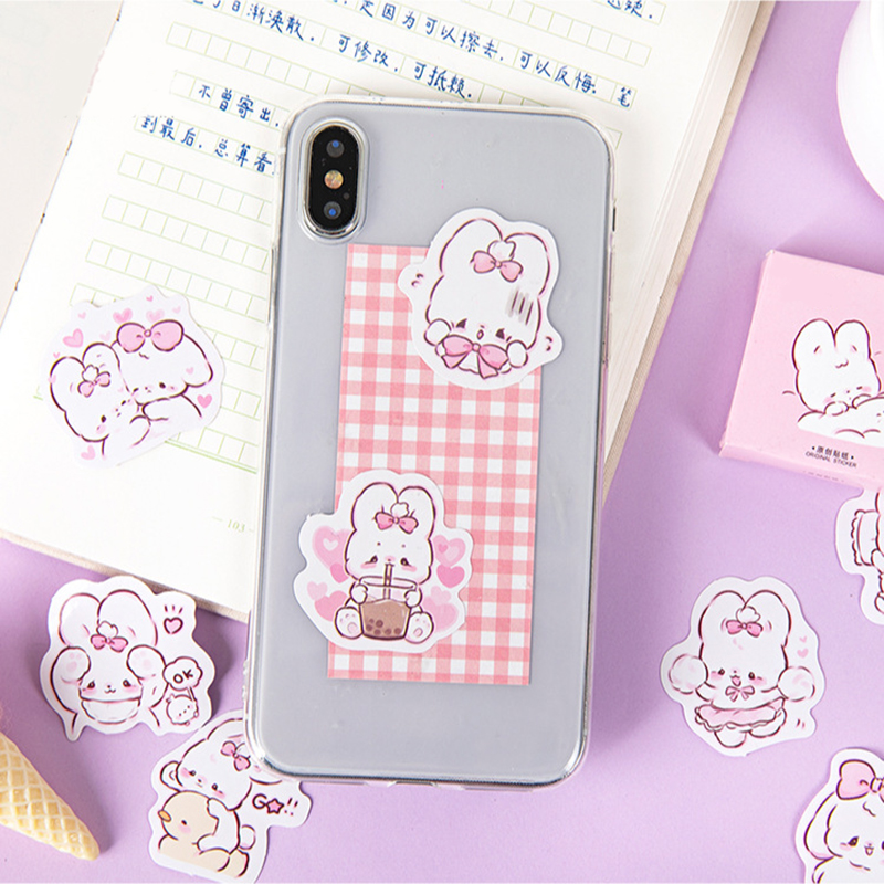 45 pezzi/pacco simpatico coniglio quotidiano decorazione Kawaii adesivi pianificatore scrapbooking cancelleria adesivi adesivi diario giapponese