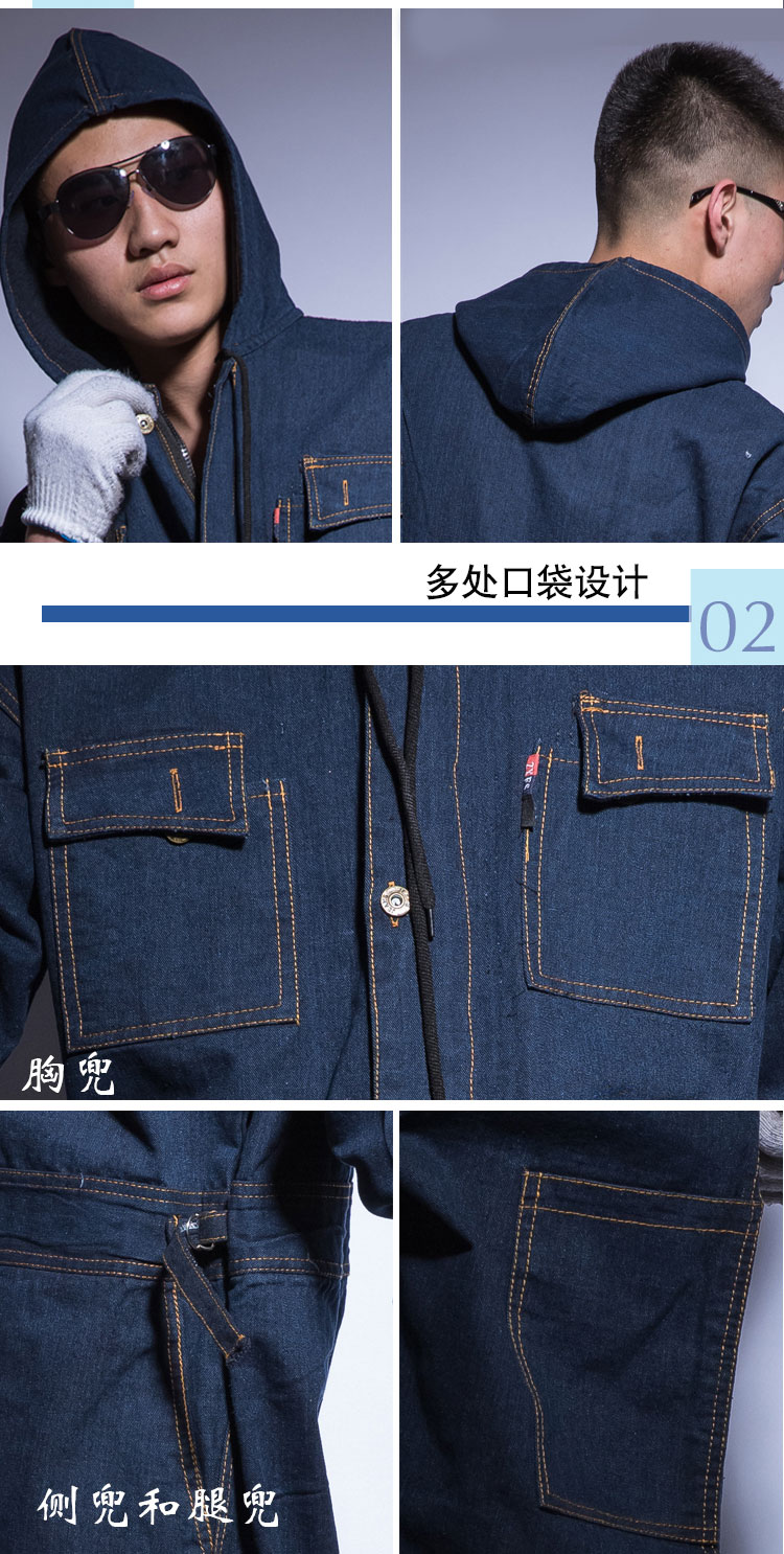 점프 슈트 데님 코튼 두꺼운 용접 작업복 남녀 공용, 자동 수리 작업복 용접 슈트, Oficina Mecanica 스즈끼복겨울 작업복작업복 세트 남자작업복용접작업복자동차작업복방수 작업복