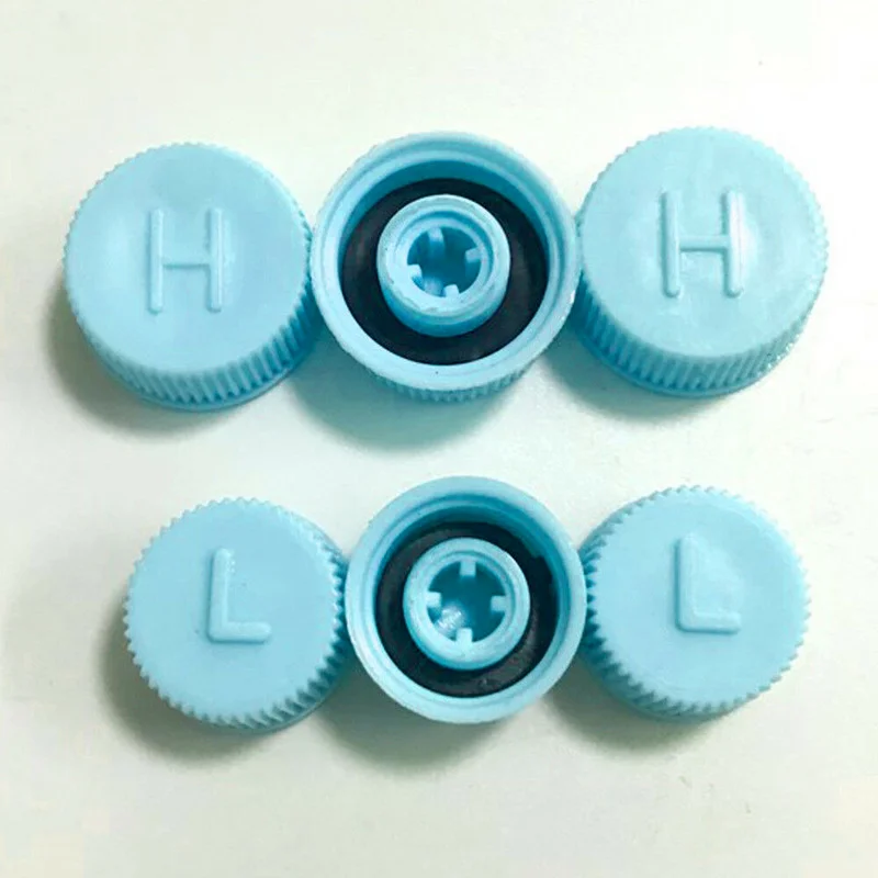 Tapa de válvula de sistema de CA A/C de alta/baja presión, herramienta de servicio de aire acondicionado R134a o R12, accesorios de aire acondicionado de coche, 2 uds.