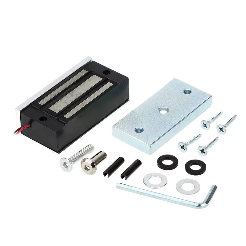 KINJOIN 12V Kunci Laci Elektronik Ruang Pelarian Kunci Pintu Kabinet Magnetik Listrik 60Kg 100Lbs Daya Tahan Elektromagnetik