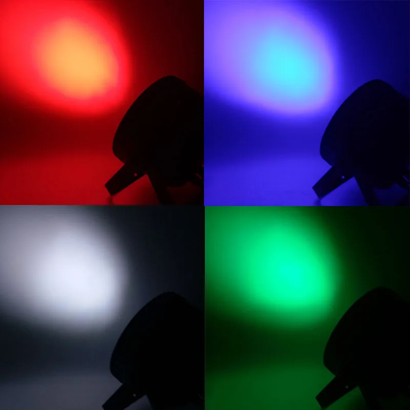 2/4Pcs 7X12W RGBW / 7x18W RGBWA + UV LED FLAT PAR Light ปลั๊กมือถือ ULTRA-Quiet พัดลมครอบครัววันเกิด PARTY โรงงานแต่งงาน