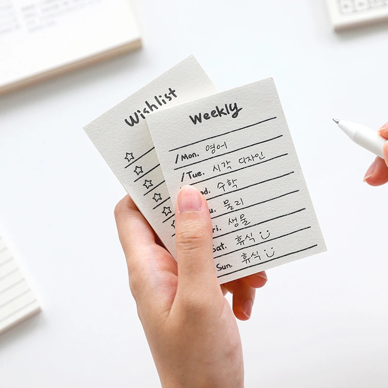 50 แผ่น Creative Daily Schedule MeMO Pad To Do List เวลา Sticky Note Schedule Planner อุปกรณ์สํานักงานเครื่องเขียนโรงเรียน