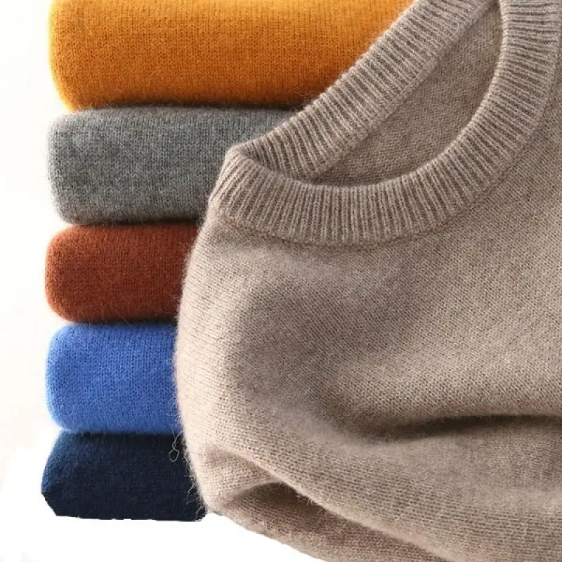 Männer Kaschmir Pullover Herbst Winter Weiche Warme Jersey Jumper Robe Hombre Pull Homme Hiver Pullover V-ausschnitt Oansatz Gestrickte Pullover