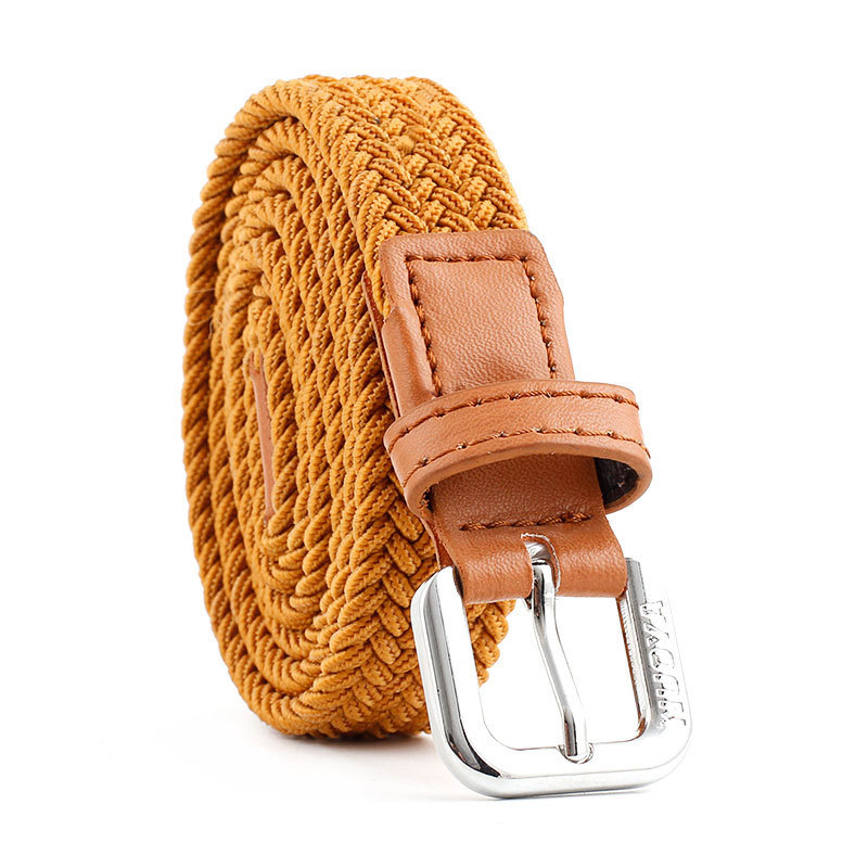 Cinturón informal para niños y niñas, cinturón tejido elástico de Color sólido, hebilla de punto a la moda, cinturones de diseñador, venta al por mayor, novedad de 2022