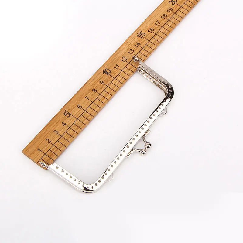 1Pc 6.5-20Cm Màu Khung Móc Treo Dập Nổi Hình Chữ Nhật Kim Loại Hôn Khóa Khóa Phụ Kiện Khung Tay Cầm ví Cầm Tay Phần