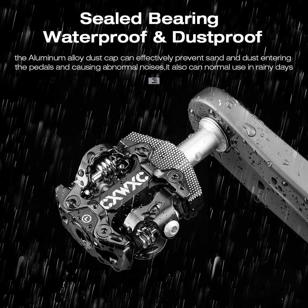 Pedal Sepeda Tanpa Jepit Sepeda Mengunci Sendiri untuk Sistem SPD MTB/Pedal Sepeda Aluminium Jalan Pedal Kunci Bantalan Tertutup CR-MO