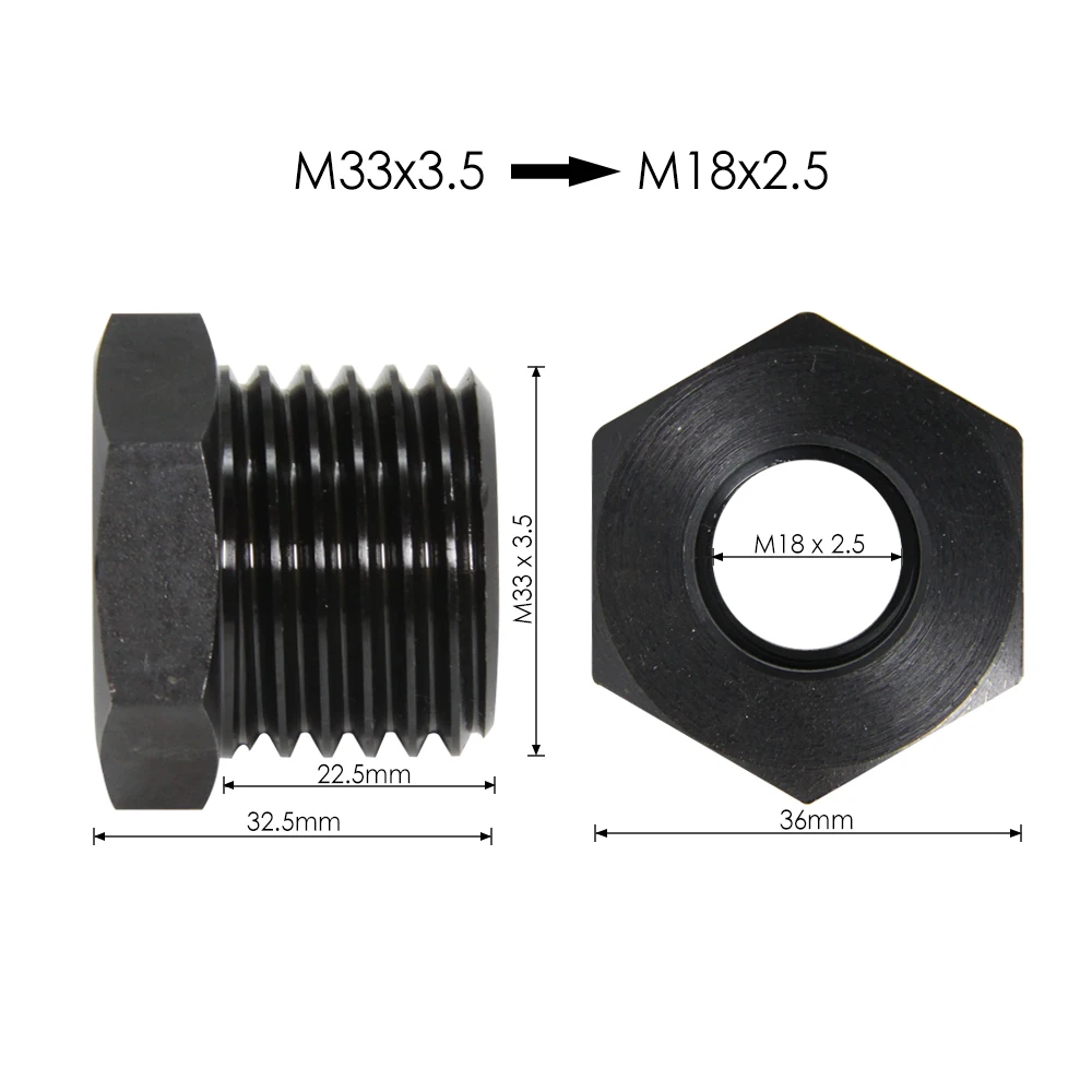 Lathe Headstock Spindle Adapter Thread 1" x 8TPI  M33 x3.5mm M18 -2.5mm Chuck Insert Wood Turning Woodworking Tool Accessories