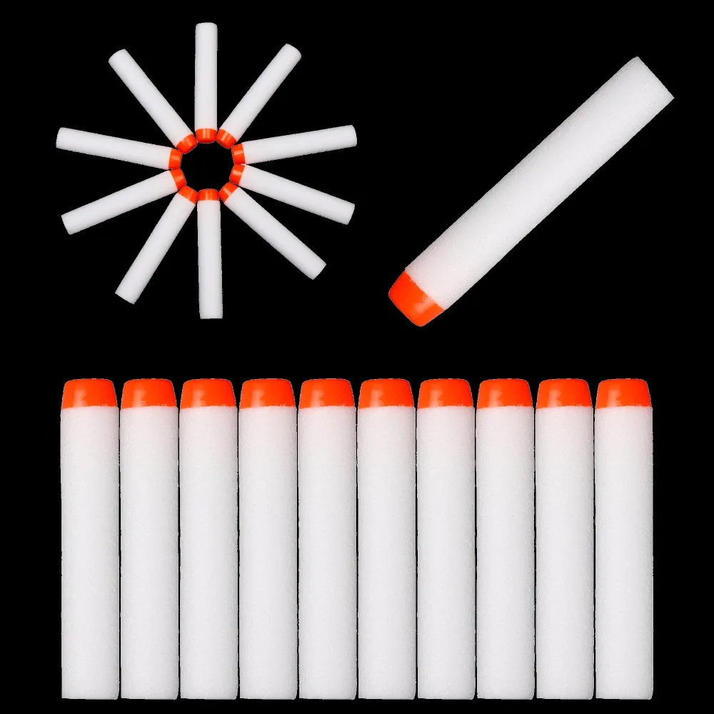 40pcs Fluorescence Toy  Gun Luminous Bullets for Nerf Series Blasters Refill Clip Darts EVA Soft Bullets glow in the dark