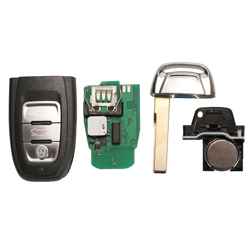 Jingyuqin 315/433/868Mhz pcf7945AC Chip mando a distancia inteligente para coche Fob para Audi A4 A5 A6L A7 A8 Q5 sin llave Go 754J 754D/H/F/C/B