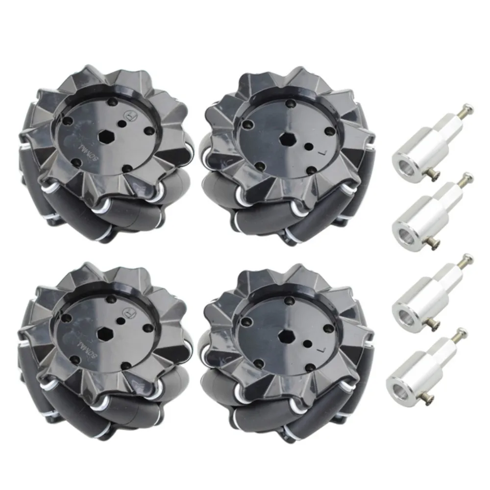 Placa dupla 4WD Omni Mecanum Roda Car Kit, Motor Encoder para Arduino Raspberry Pi Raspberry Pi ROS Robot, Placa dupla, 4Pcs, 15kg