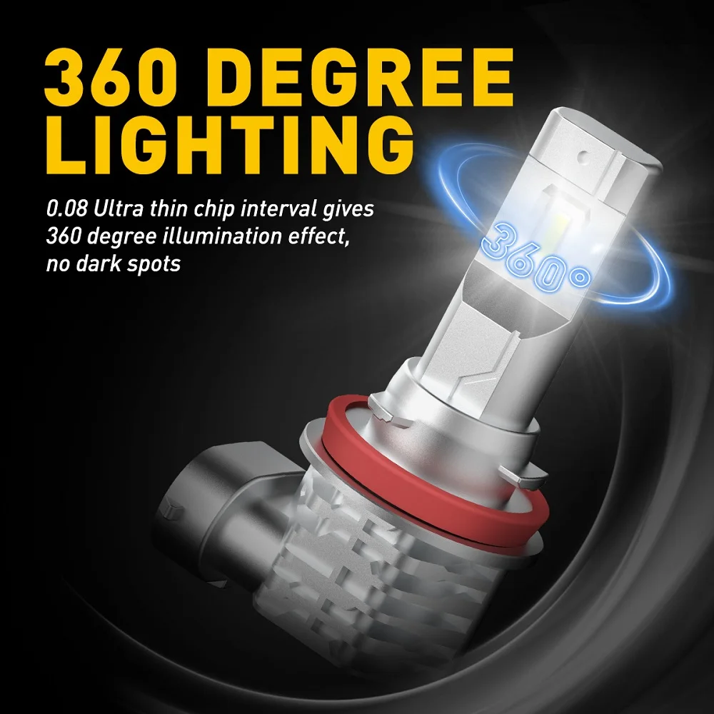 AUXITO 2x2000LM H8 H11 H16JP H10 หลอดไฟ LED หมอกไฟ Canbus ไม่มีข้อผิดพลาด 6500K สีขาว 3000K Golden DRL Daytime Running รถ 12V
