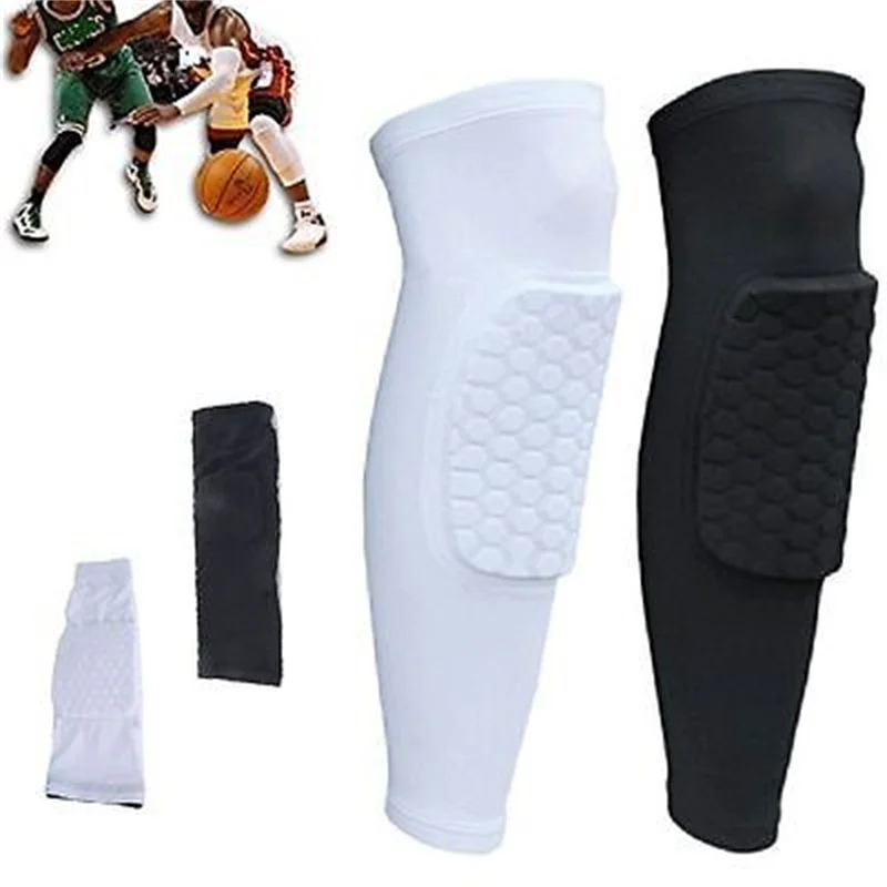 Professional Honeycomb Crashproof เข่าสนับสนุนอุปกรณ์ป้องกันกีฬาขาเข่า Pads Breathable BANDAGE บาสเกตบอลเข่ารั้ง