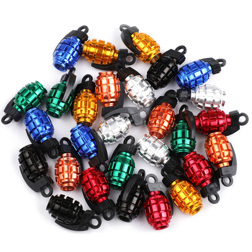 AUTCOAT 4 unids/set Universal coche camión motocicleta rueda tapas de válvula de neumático cubierta de válvula de aire de neumático de bicicleta