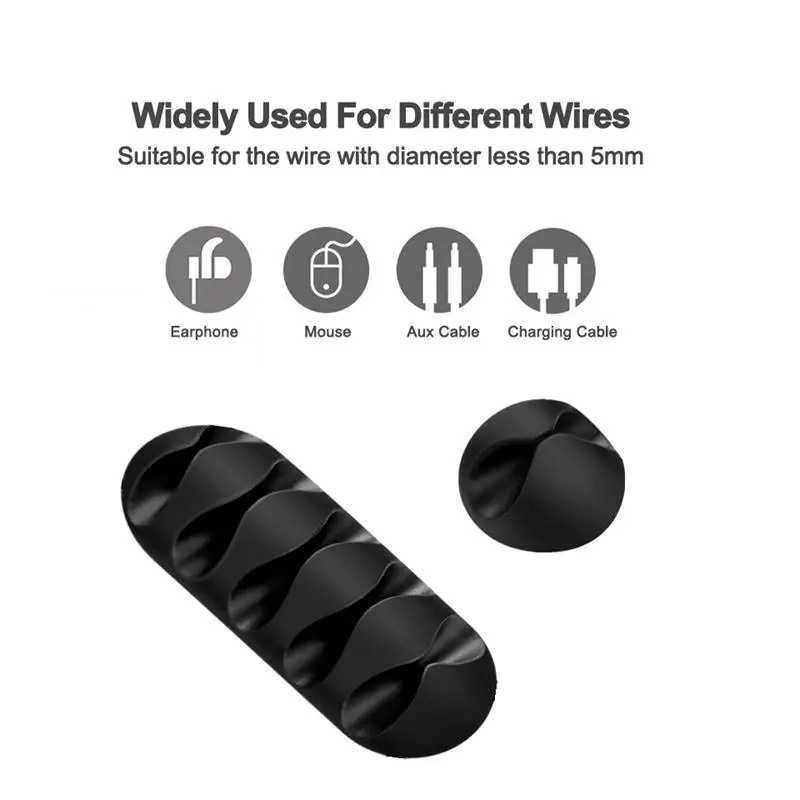 2021 Mới Cáp USB Tổ Chức Silicone Cáp Cuốn Gọn Để Bàn Ngăn Nắp Quản Lý Kẹp Giữ Cáp Cho Chuột Dây Tai Nghe Người Tổ Chức
