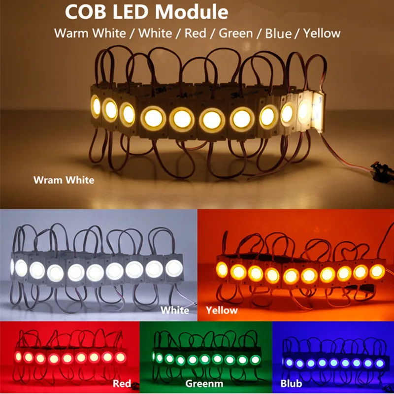 LED-Modul 12V Cob Licht Werbung Design Zeichen Hintergrund beleuchtung Shop Banner wasserdicht IP65 weiß rot grün blau gelb rosa 10 stücke